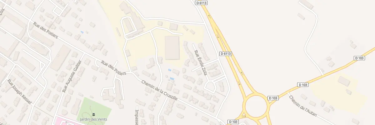 Plan du 1 Rue Edmond Rostand à Castelnaudary