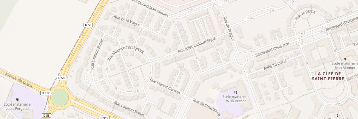 Plan du 12 Rue Jules Ladoumègue à Élancourt