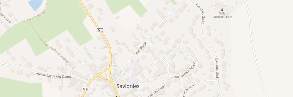 Plan du 10 Rue Rouge à Savignies