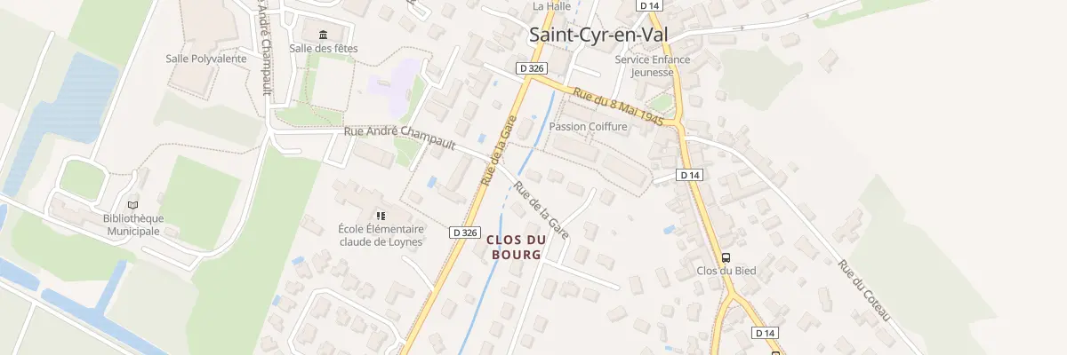 Plan du 197 Rue de la Gare Clos du Bourg à Saint-Cyr-en-Val