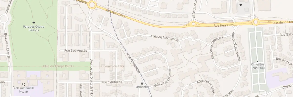 Plan du 7 All de la Courtine aux Clayes-sous-Bois