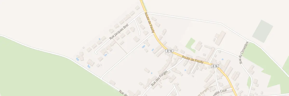 Plan du 43 Rte de Paudy aux Bordes