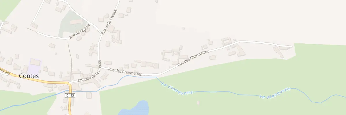 Plan du 15 Rue des Charmettes à Contes