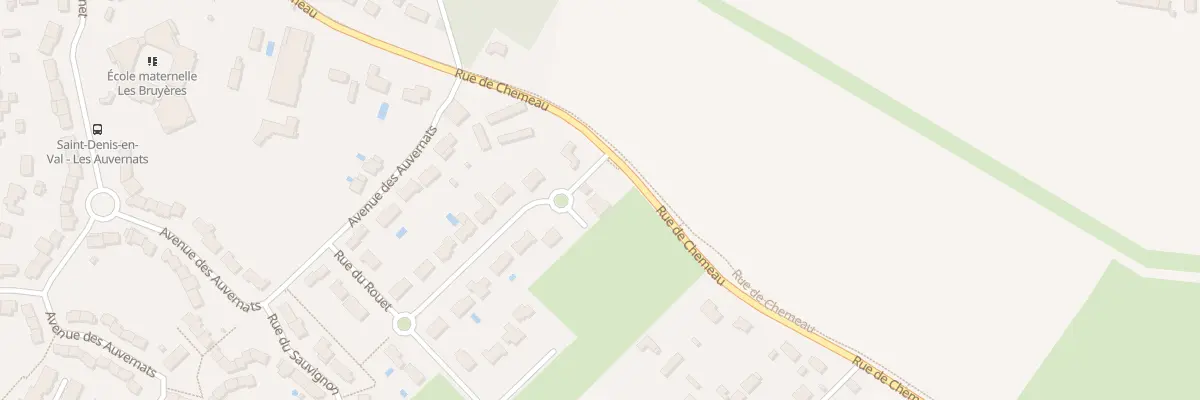 Plan de la Rue de Chemeau à Saint-Denis-en-Val