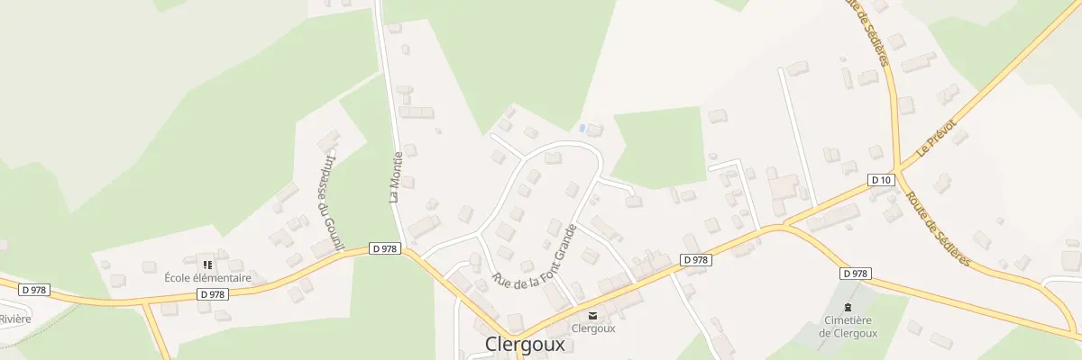 Plan du 8 Rue de la Font Grande à Clergoux