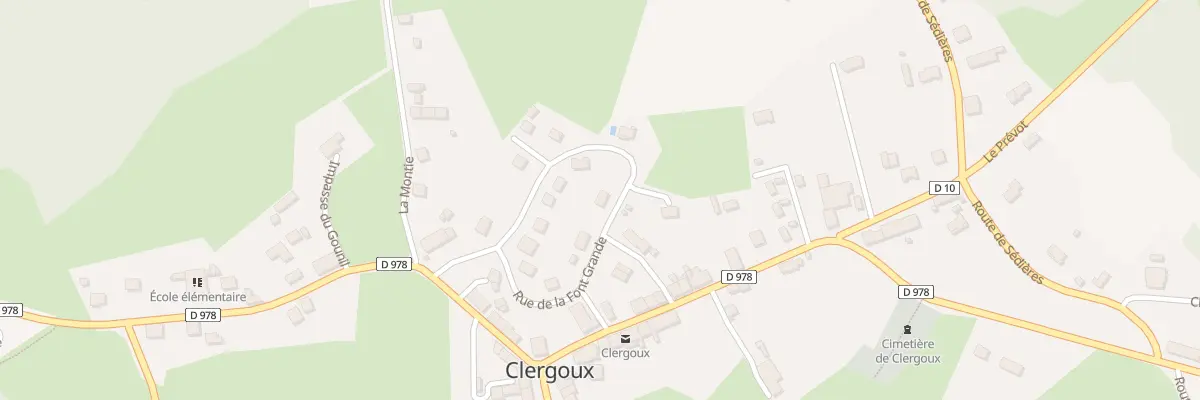 Plan du 14 Rue de la Font Grande à Clergoux
