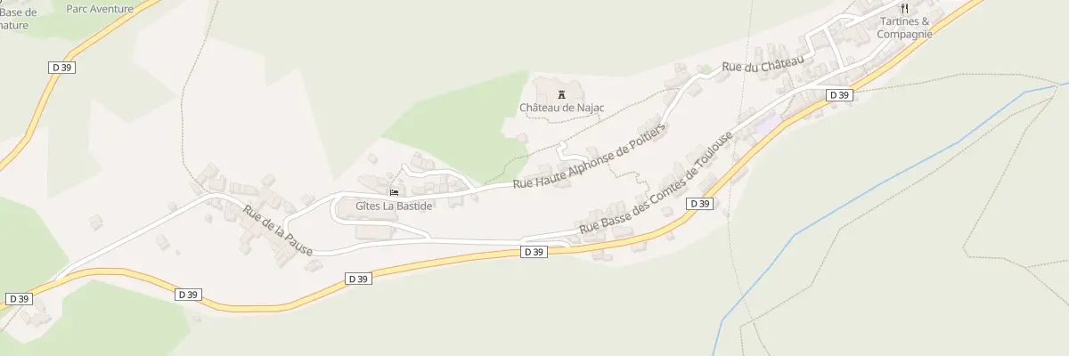 Plan du 18 Rue Haute Alphonse de Poitiers à Najac