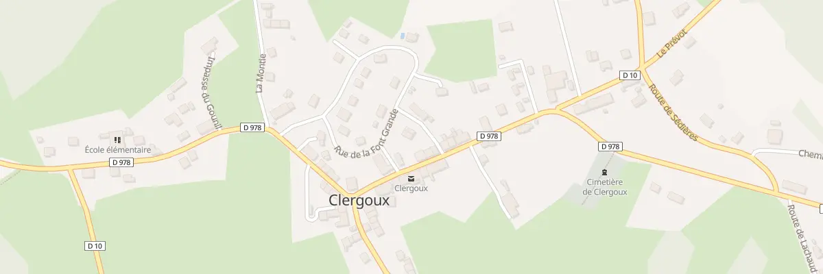 Plan du 21 Rue de la Font Grande à Clergoux