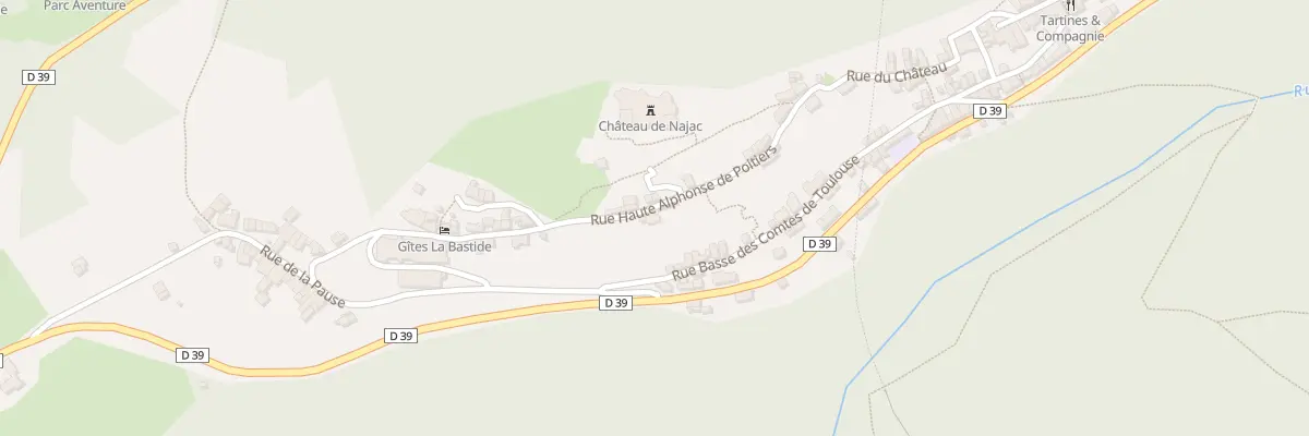 Plan du 11 Rue Haute Alphonse de Poitiers à Najac