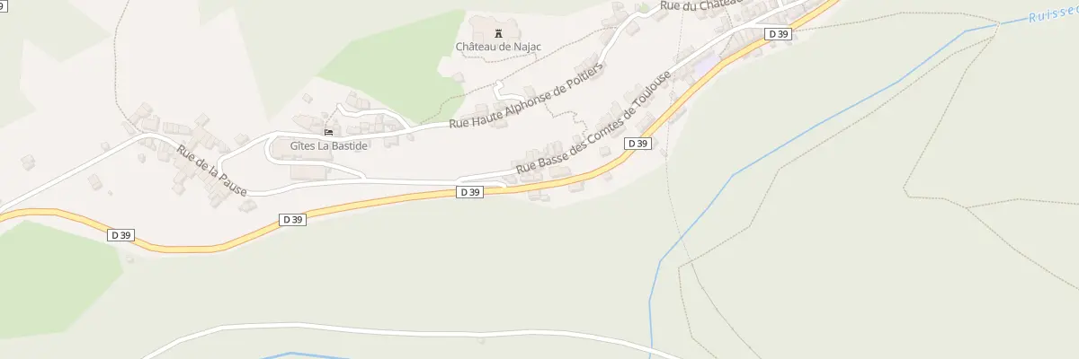 Plan du 38 Av de la Gare à Najac