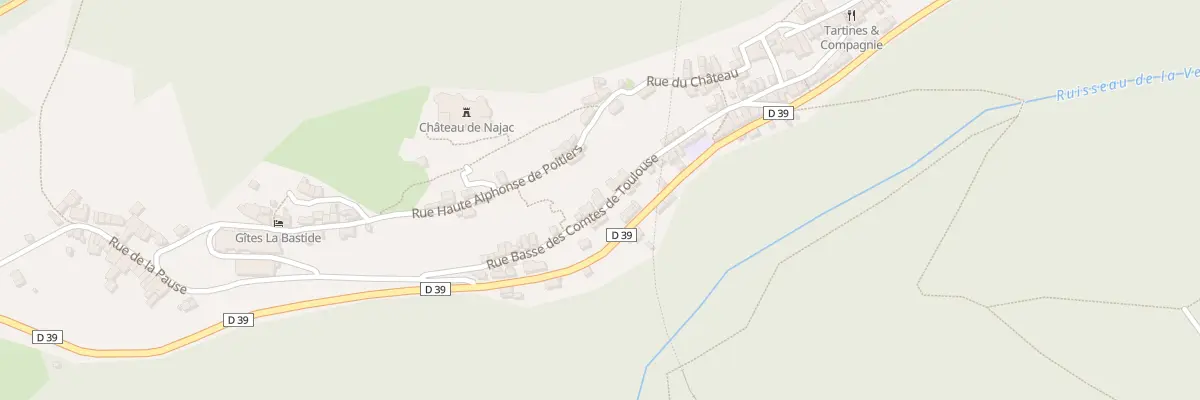 Plan du 26 Rue Basse des Ctes de Toulouse à Najac