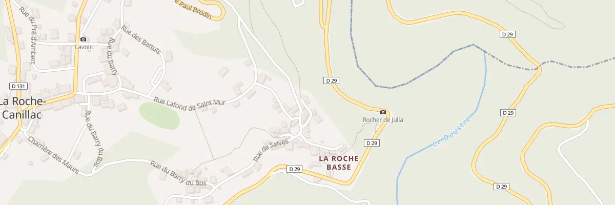 Plan du 6 Pas Courrijou de la Cantarade à La Roche-Canillac
