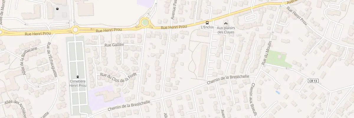 Plan du 14 Rue Pasteur aux Clayes-sous-Bois