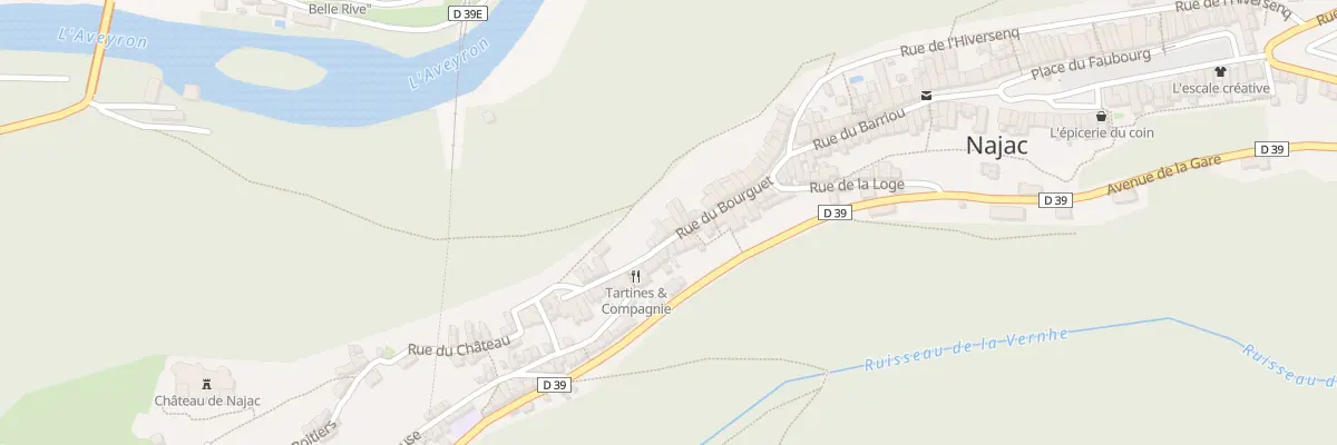Plan du 22 Rue du Bourguet à Najac
