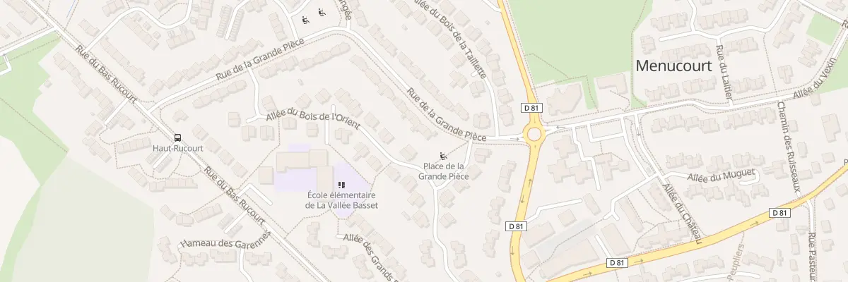 Plan du 1 Rue de la Gde Piece à Menucourt