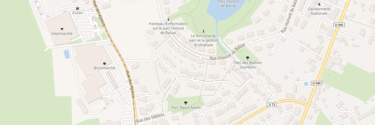 Plan du 31 Rue Honore de Balzac à La Châtre