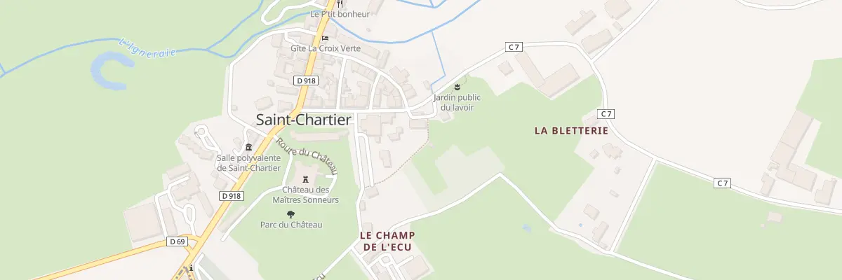 Plan du 1 Pl de la Fontaine à Saint-Chartier