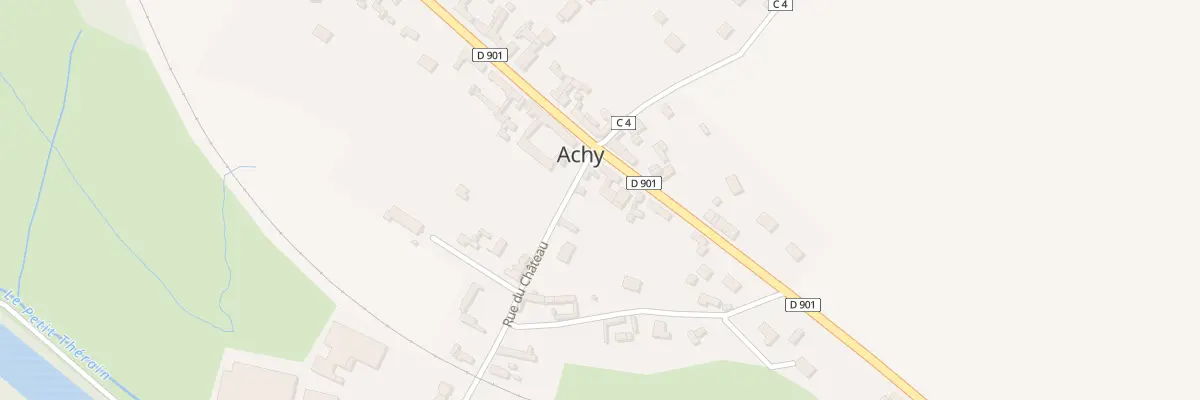 Plan du 1 Rue du Château à Achy