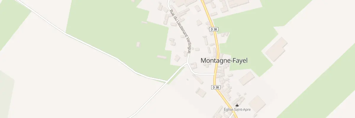 Plan du 2 Rue Lieutenant Verlingue à Montagne-Fayel