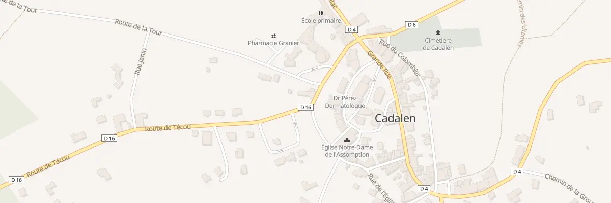 Plan du 128 Rte de Técou à Cadalen