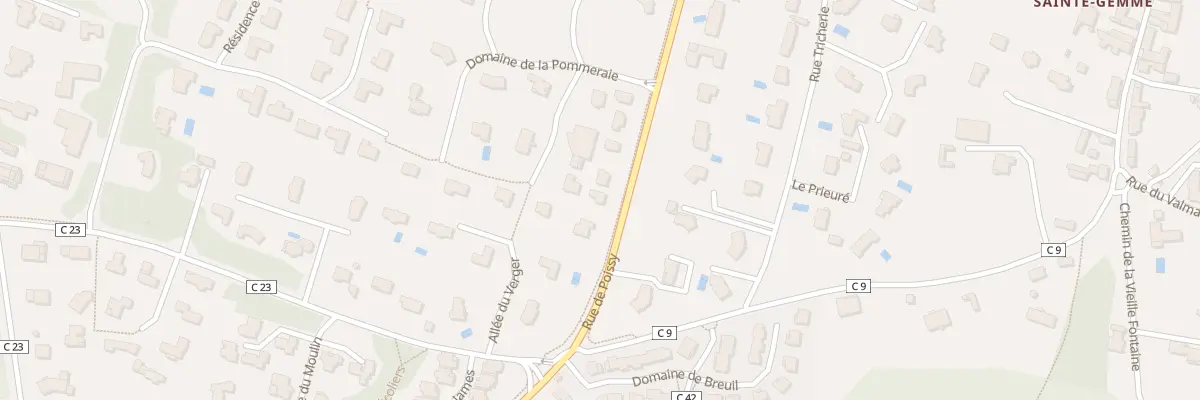 Plan du 9B Rue de Poissy à Feucherolles