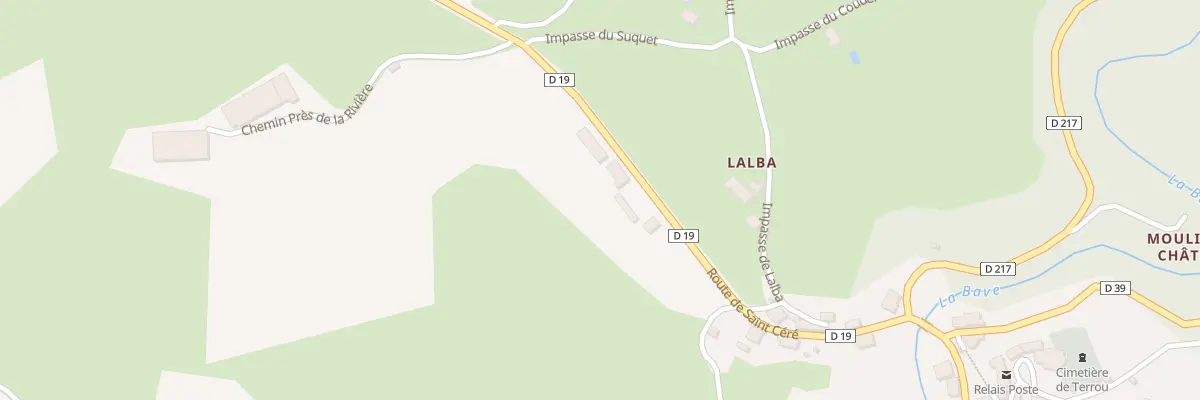 Plan du 19 Lalba à Terrou