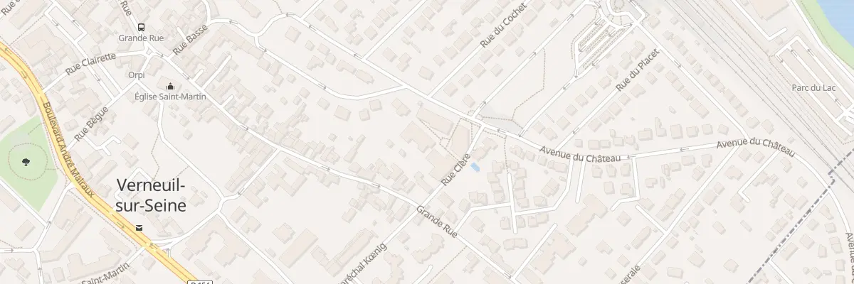 Plan du 5 Rue Clère à Verneuil-sur-Seine