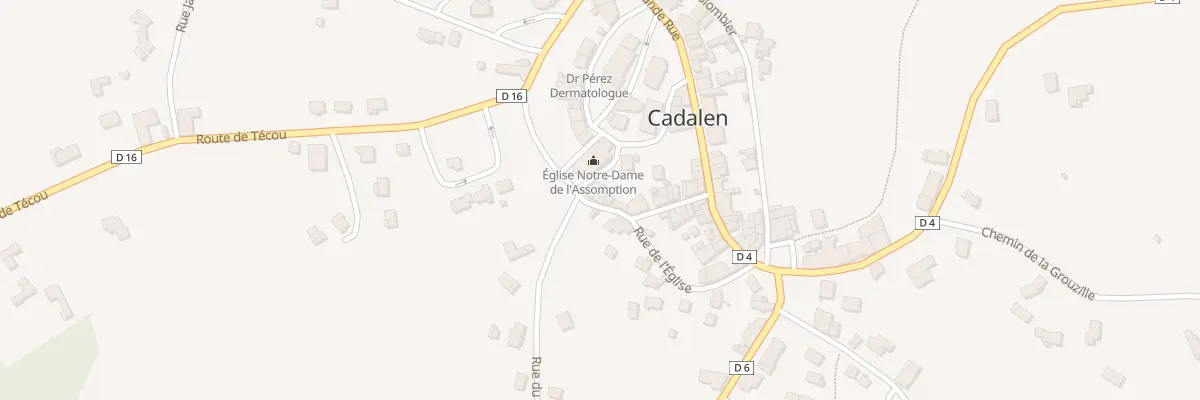 Plan du 166 Rue de l’Eglise à Cadalen