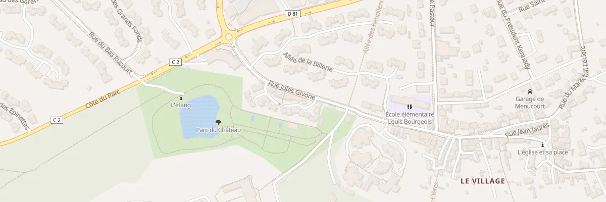 Plan du 2 Rue Le Potager du Chateau à Menucourt