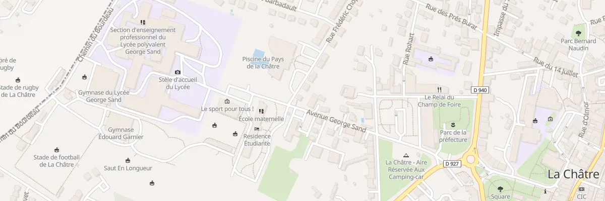 Plan du 2 Rue Frédéric Chopin à La Châtre