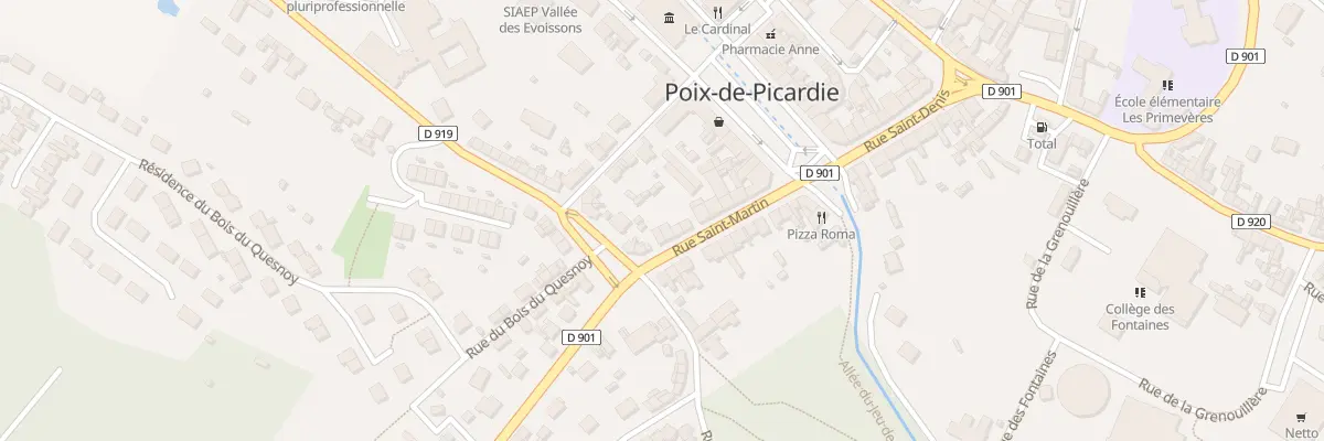 Plan du 16 Rue Saint Martin à Poix-de-Picardie