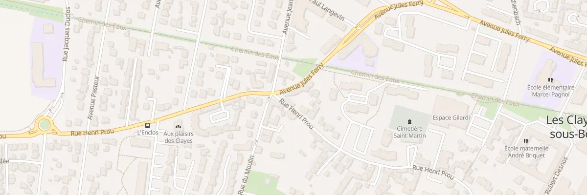 Plan du 28 Av Jules Ferry aux Clayes-sous-Bois