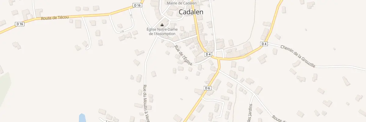 Plan du 85 Rue de l’Eglise à Cadalen