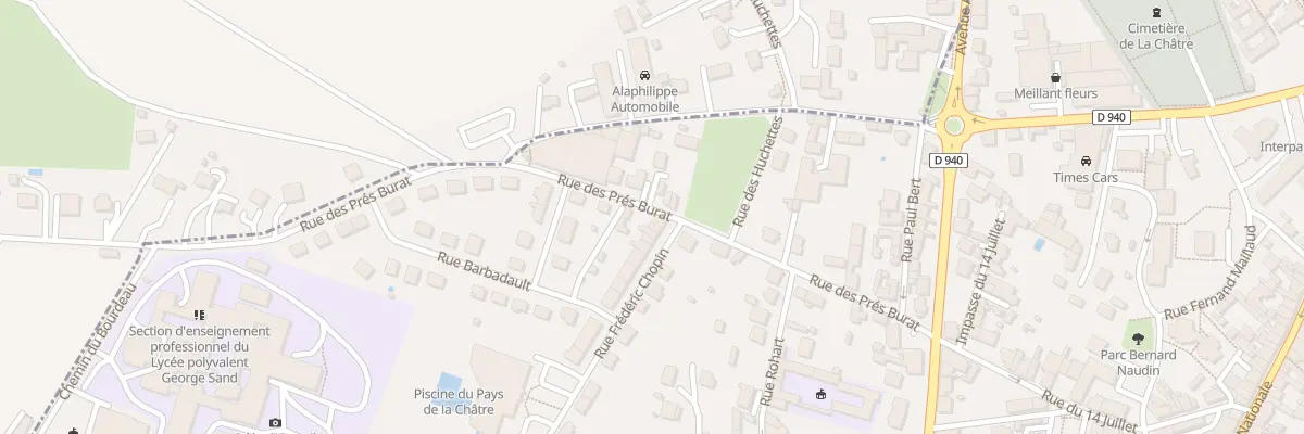 Plan du 23 Rue Frédéric Chopin à La Châtre