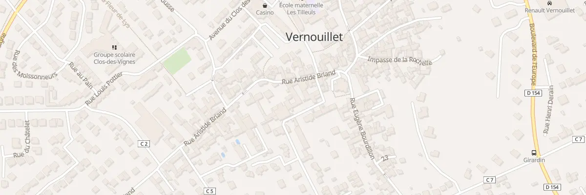 Plan du 7 Rue Aristide Briand à Vernouillet