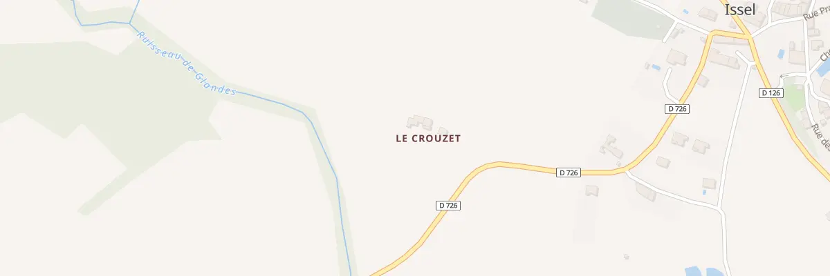 Plan du 66 Le Crouzet à Issel