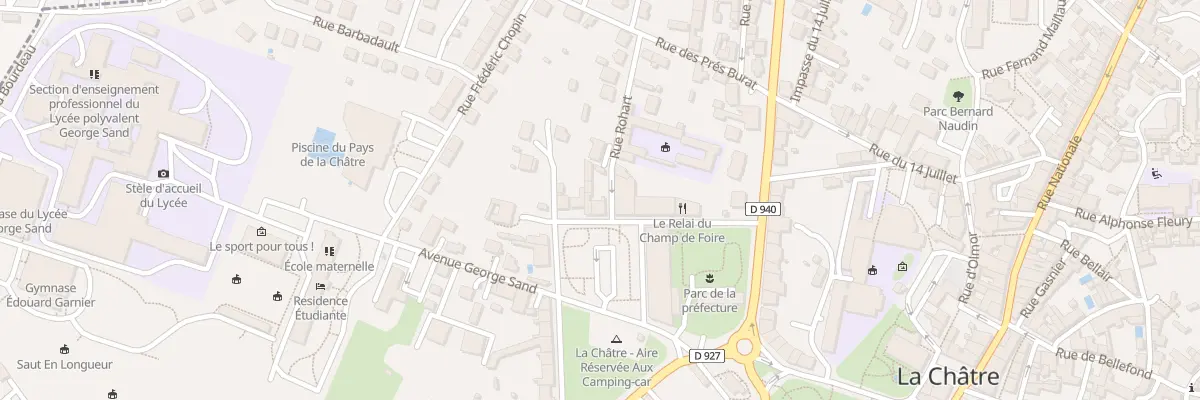 Plan du 10 Rue Eugène Delacroix à La Châtre