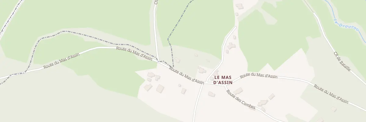 Plan du 1180 Rte du Mas d’Assin à Fourmagnac
