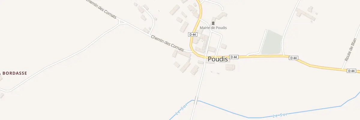 Plan du 5011 La Bordasse à Poudis