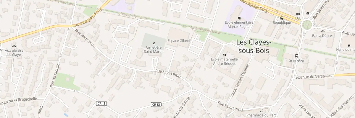 Plan du 50 Rue Henri Prou aux Clayes-sous-Bois