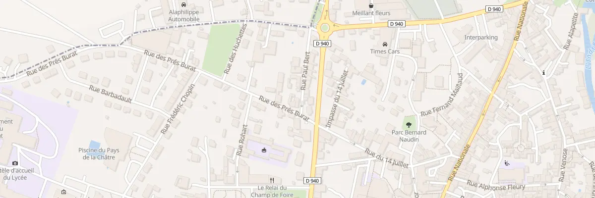 Plan du 1 Rue Paul Bert à La Châtre