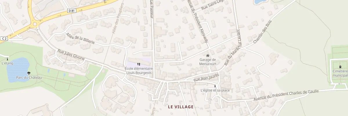 Plan du 3T Rue du Maréchal Juin à Menucourt