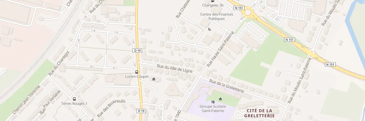 Plan du 13 Rue du 68e de Ligne à Issoudun