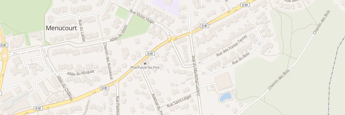 Plan du 8 Rue Victor Hugo à Menucourt