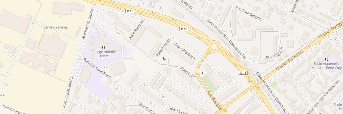 Plan du 8 Rue Debussy aux Clayes-sous-Bois
