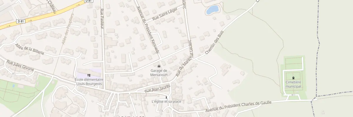 Plan du 14 Rue du Maréchal Juin à Menucourt