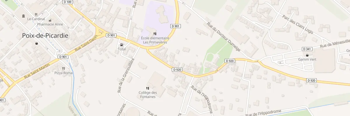 Plan du 15 Rue Notre-dame à Poix-de-Picardie