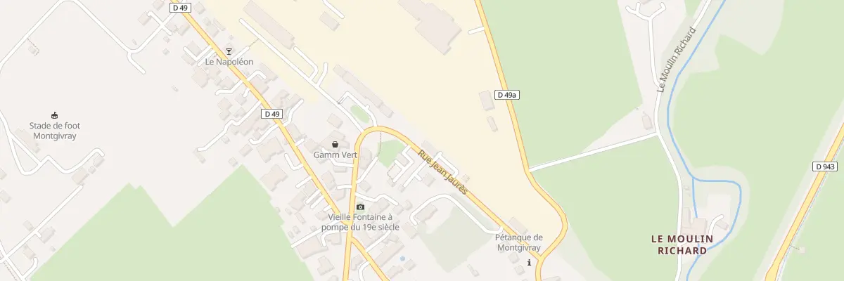 Plan du 23 Rue Jean Jaurès à Montgivray