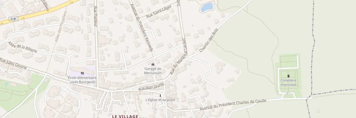 Plan du 9 Rue du Mal Leclerc à Menucourt
