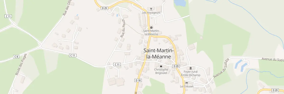 Plan du 5054 Le Bourg à Saint-Martin-la-Méanne